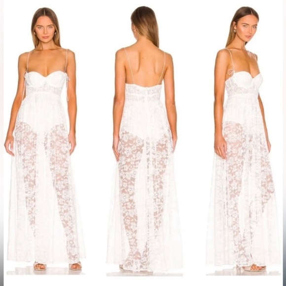 NEW! For Love & Lemons Lorena Maxi Dress - Picture 8 of 16